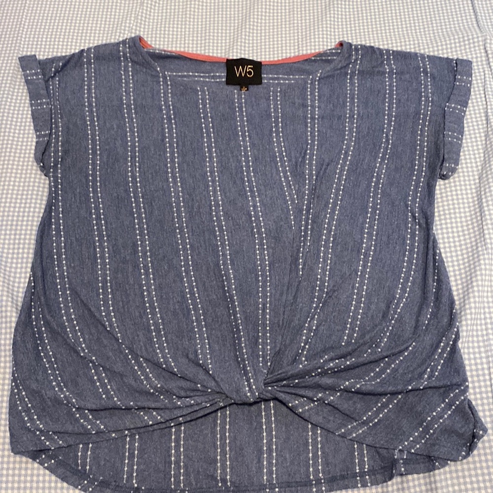 Blue colored top